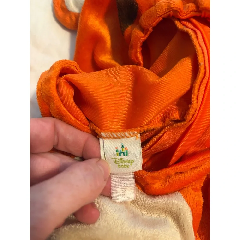 Disney Baby Tigger Costume Plush Hooded Jumpsuit Orange 9-12M Winnie the Pooh